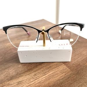 YALEA Chen col.0523 Black front with blue/rusty rose temples. 53-16-140 NEW💥